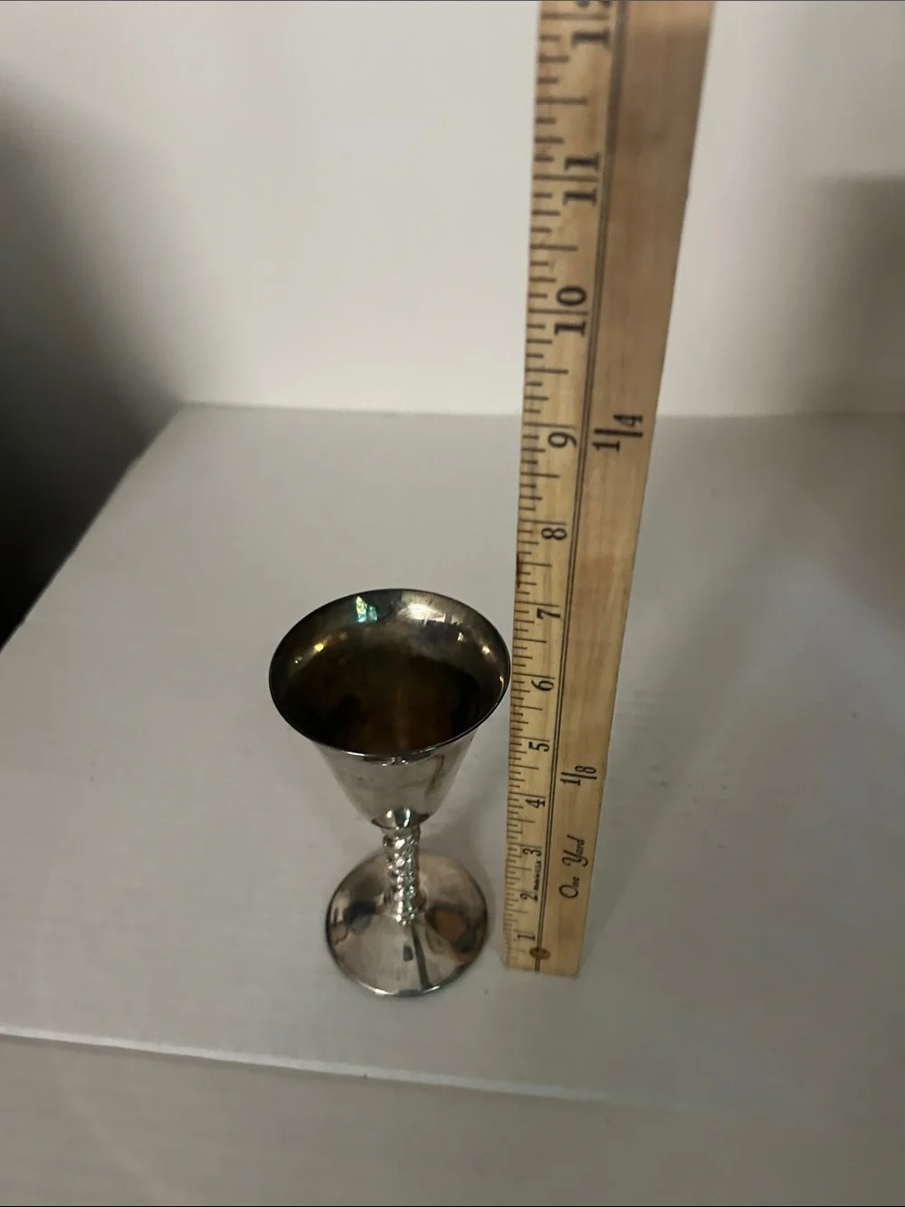 Vintage Silver Goblet with Decorative Stem Replacement